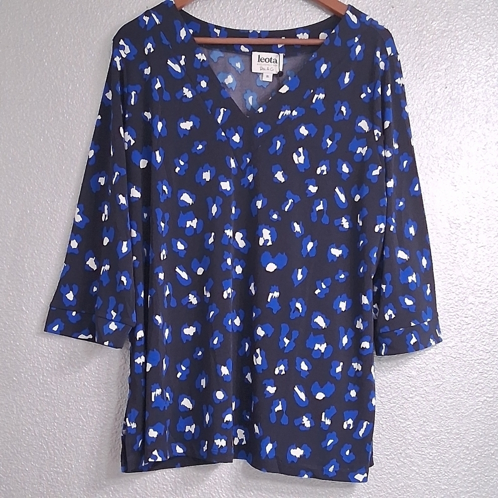 NWT Leota Animal Print Tunic Size 2L
